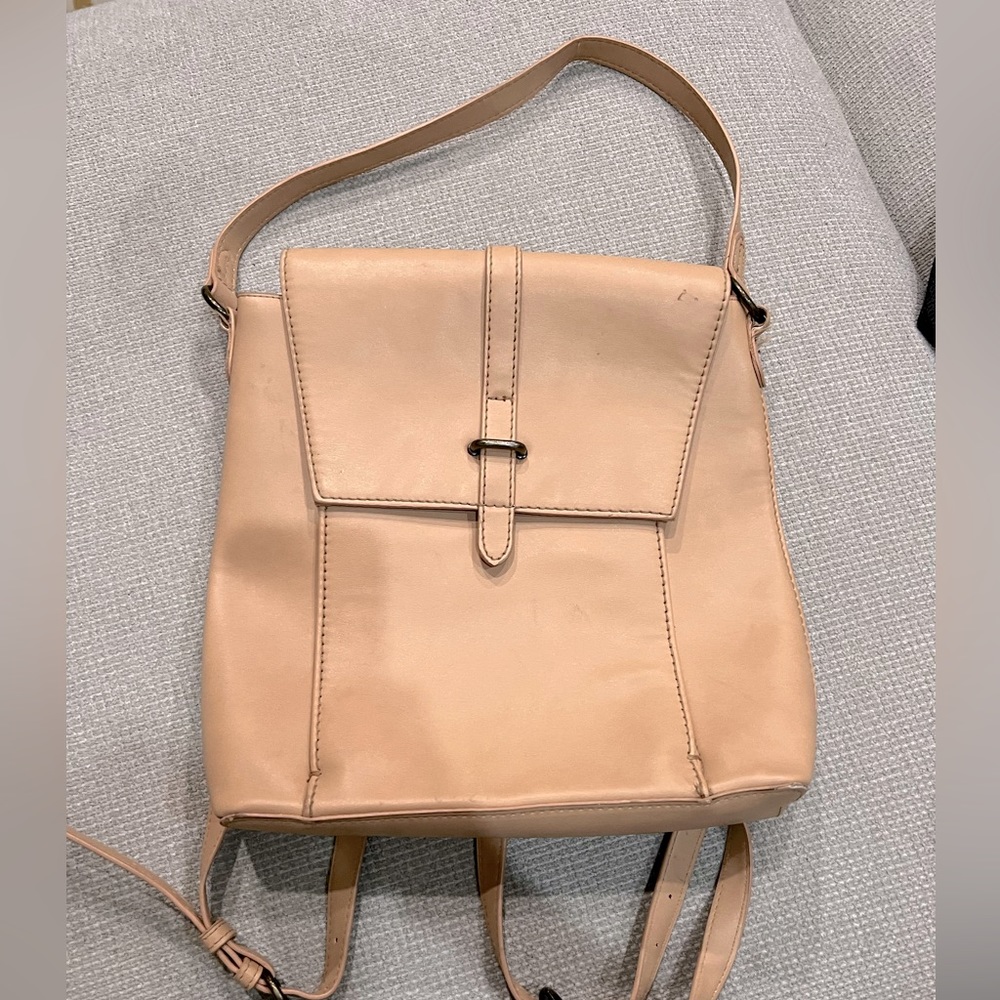 Tan backpack/purse